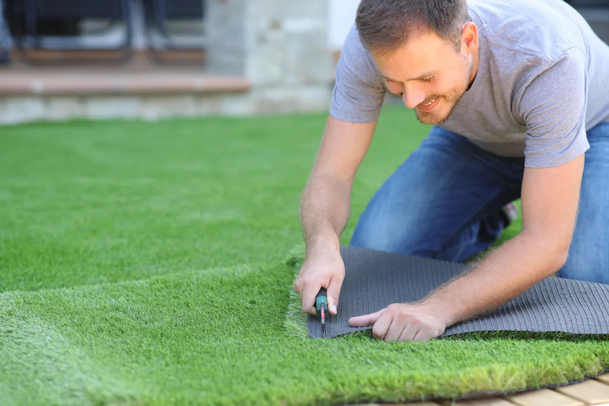 Turf installation crew in Wylie, TX